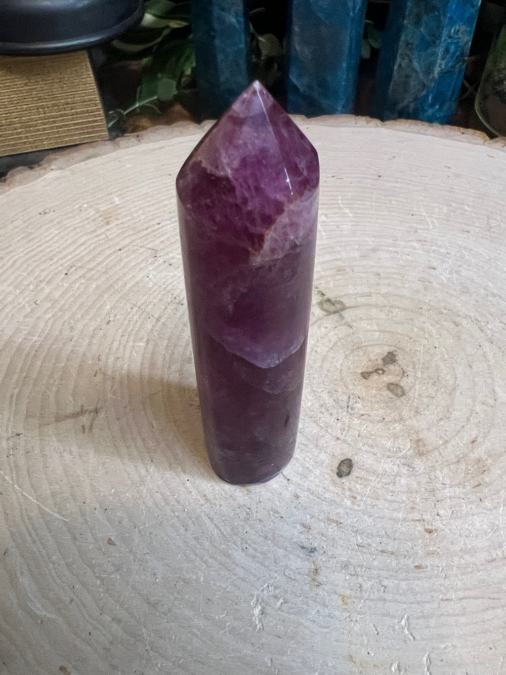 Cylindrical Magenta Fluorite Tower